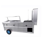 Carro Taquero Con 4 Servicios En Acero Inoxidable