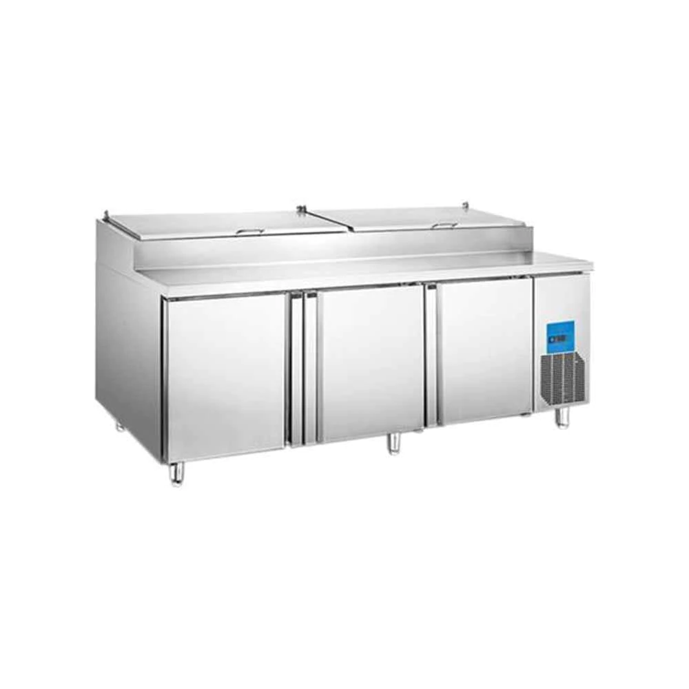 Mesa Fría Migsa para Preparación de Pizza de 3 Puertas PICL3